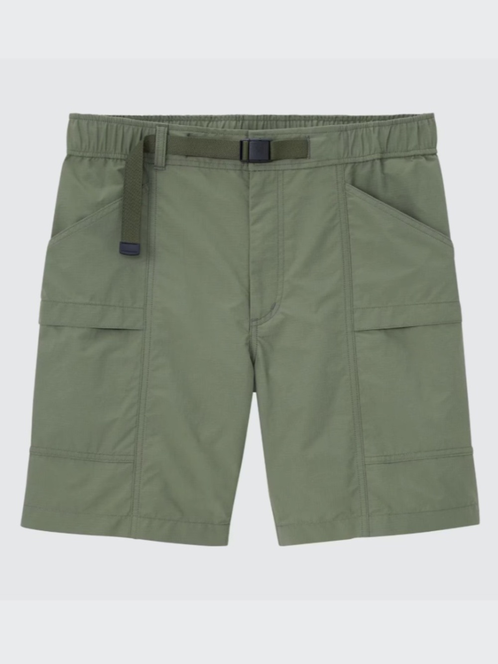 UNIQLO Nylon Utility Geared Shorts in Olive with belt - S